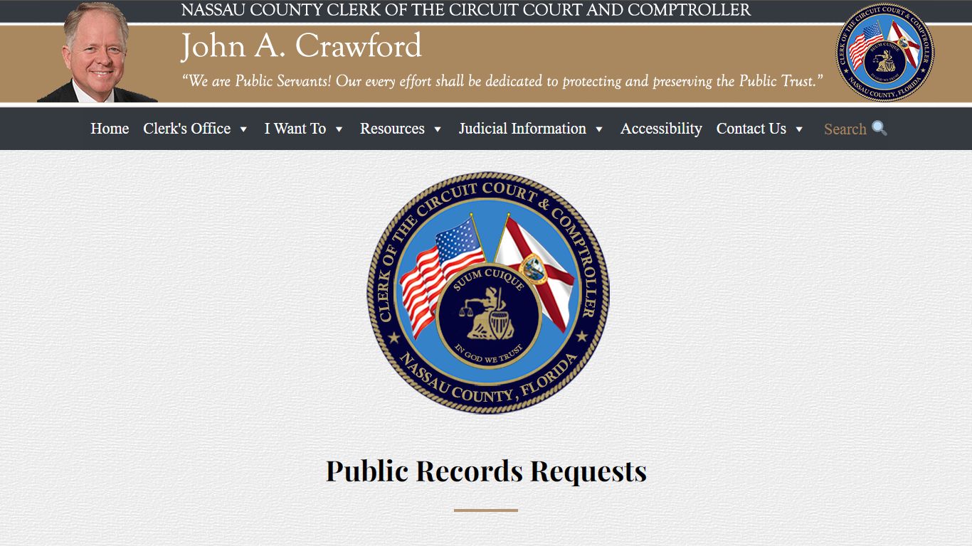 Public Records Request – Nassau County Clerk of Courts and Comptroller